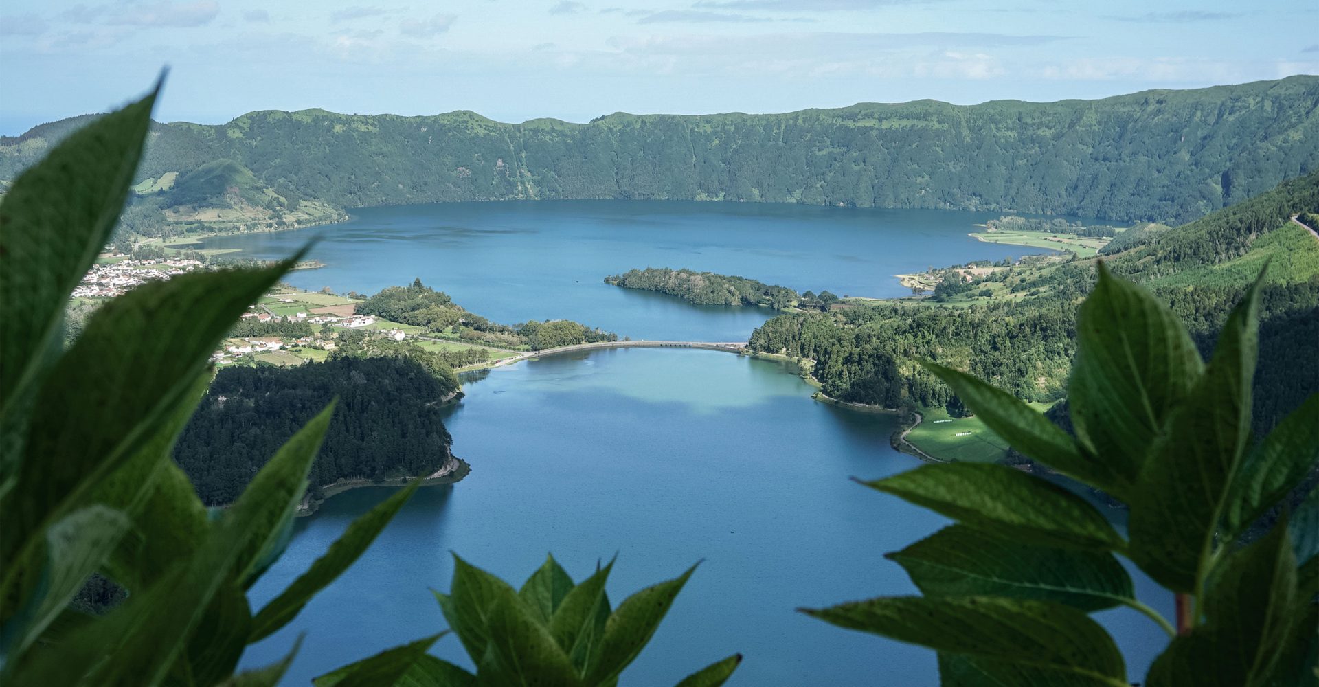 Incredibly green scenery, vibrant blue and green volcanic crater lakes