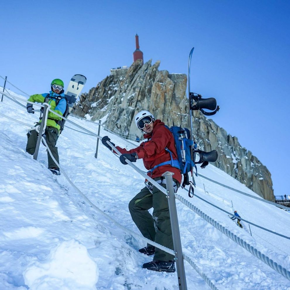 The ride down from Aiguille du Midi starts at 3842m and ends in Chamonix at 1050m.