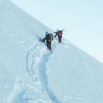 The best freeriding lines are not easy to reach but our guides will show us the way.