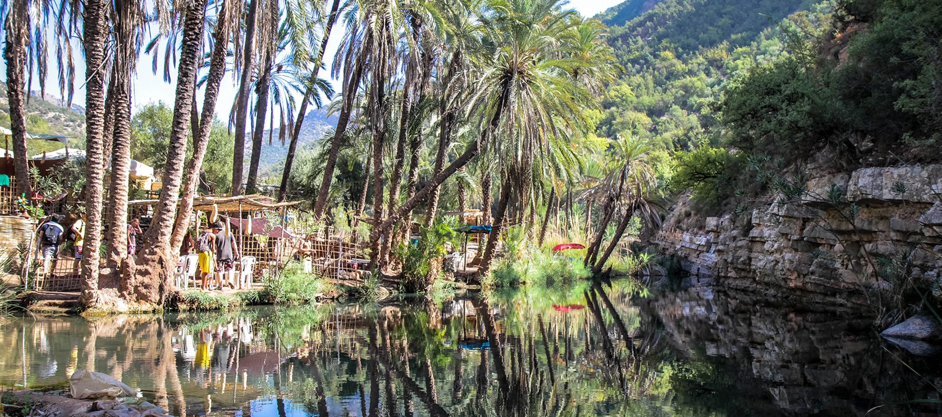 A drive through the Atlas Mountains will take us to Paradise Valley, this spot is famous for its natural beauty with an abundance of palm trees.